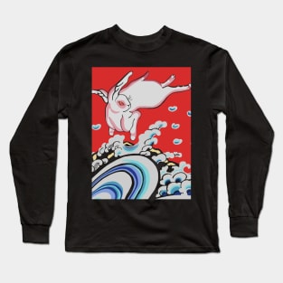 Japanese Edo Era Rabbit Kite Long Sleeve T-Shirt